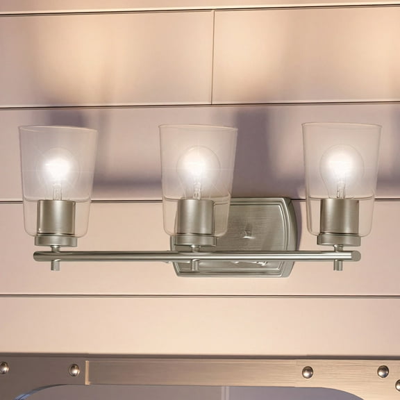 Luxury Traditional Bath Light, 7.625H x 23W, with Transitional Style, Brushed Nickel, UHP4142 by Urban Ambiance