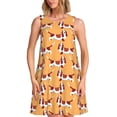 thumbnail image 1 of Xecao Teckel Chiot pour Robes d'Été pour Femmes Robes Décontractées de Plage Sans Manches T-Shirt Robe Évasée avec Poches, 1 of 7