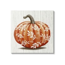 Stupell Industries Orange Fall Botanical Pumpkin Graphic Art Gallery Wrapped Canvas Print Wall Art, Design by Elizabeth Tyndall