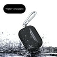 thumbnail image 6 of Dteck Case for AirPods Pro Case with Metal Keychain, Water-Resistant Lichee Pattern AirPods 3 Case [Front LED Visible] Silicone Shockproof Cover Support AirPods Pro Case Wireless Charging, Black, 6 of 9