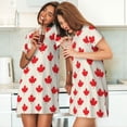 thumbnail image 4 of Rocae Happy Canada Day for Nightgowns for Women Sleep Shirts Short Sleeve Nightshirt Pullover Nightdress, 4 of 6