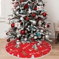 thumbnail image 5 of Rocae Christmas Deer 1 for Christmas Tree Skirt with Pom Pom Trim for Holiday Party for Holiday Home Decor Indoor Outdoor-30", 5 of 7
