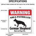 thumbnail image 1 of Australian Shepherd Security Sign Area Patrol Gag Funny Dog Warning pet, 1 of 4