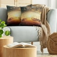 thumbnail image 5 of Ambesonne Marine Throw Pillow Cover 2 Pack, Boats on the Pier, 18", Orange Black Pale Yellow, 5 of 5