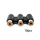 thumbnail image 3 of Bearachild Acoplador de Audio 3RCA multifuncional, práctico adaptador a hembra, conector profesional, convertidor de enchufe, enchufe de Cables de audio/vídeo, 3 of 6