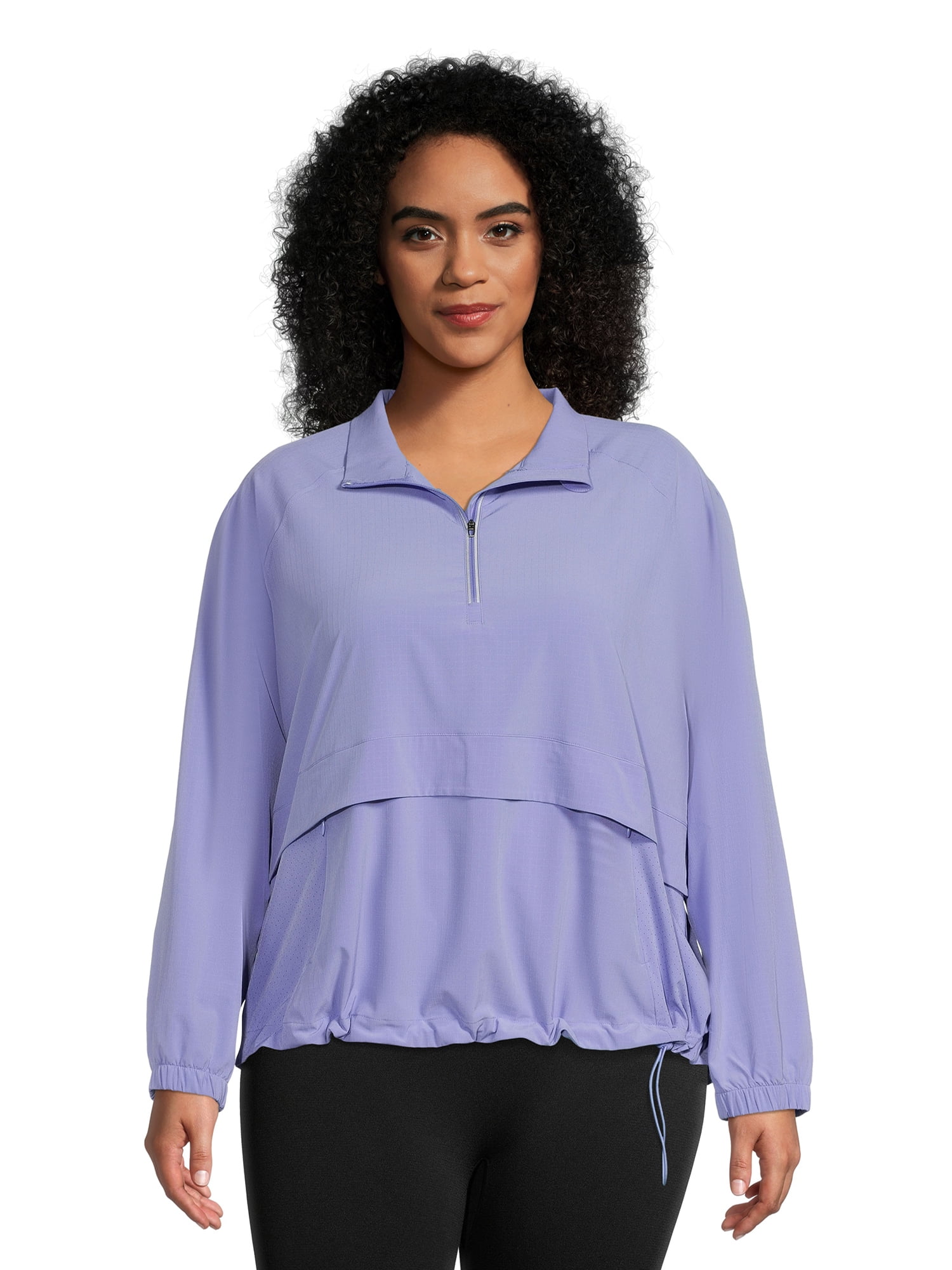 Avia Women's Plus Size Pullover Windbreaker Jacket