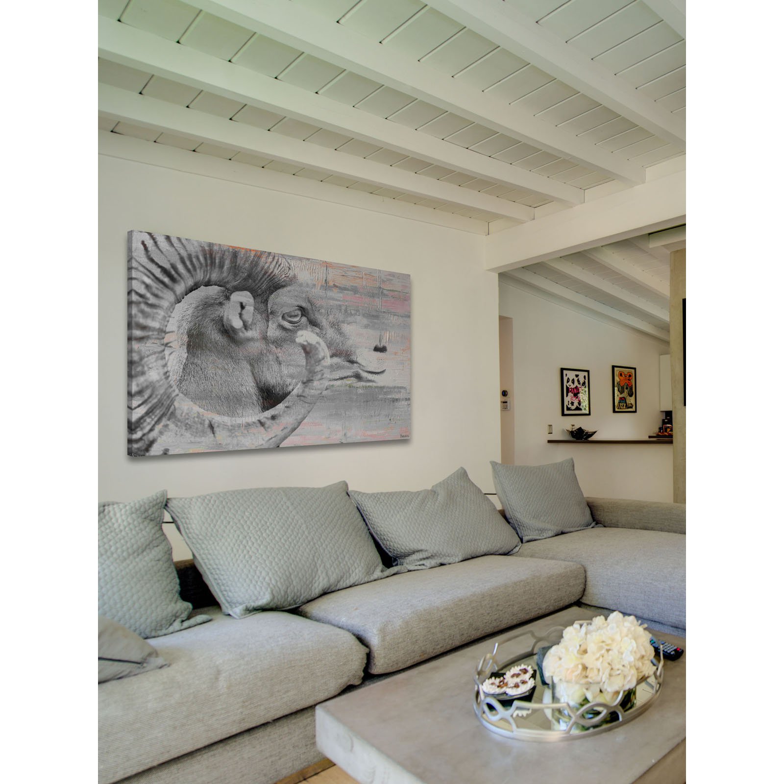 "Eye of Ram" Painting Print on Wrapped Canvas