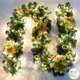 thumbnail image 2 of Christmas Decoration 2.7m Rattan Garland Wreath With Led Light Door Hanging Ornaments Artificial Xmas Rattan Fireplace Decor, 2 of 5