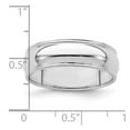 thumbnail image 2 of White Sterling Silver Ring Band Wedding Milgrain Standard Half Round, 2 of 2