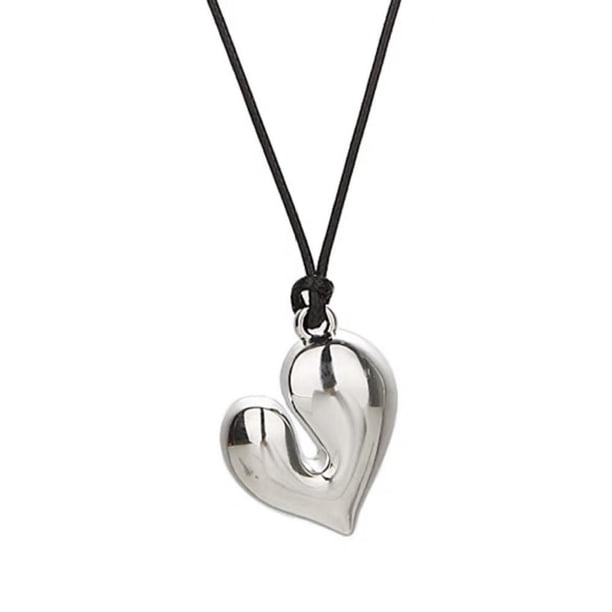 CAIROYAR Collar con colgante de corazón irregular, cadena de suéter extraíble ajustable, accesorio de EE. UU.