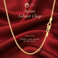thumbnail image 5 of Ioka - 14K Yellow Solid Gold 0.8mm Box Chain Necklace with Lobster Clasp - 16", 5 of 8