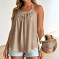 thumbnail image 2 of Tank With Built In Bras Racerback Padded Camisole Top | Racerback Tank For Double Lined Low Cut Tank Relaxed Baggy Spaghetti Strap Camisole, 2 of 6