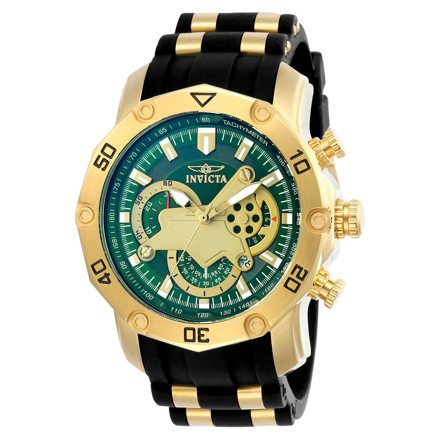 Invicta Pro Dive Chronograph Green Dial Men s Watch 23425 Black