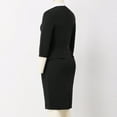 thumbnail image 2 of GRACEART Women Clergy Dress Priest Peplum Dress Bodycon Pastor White Collar Clerical, 2 of 8
