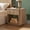 Oak, variant on Mopio Brooklyn Black Oak Nightstand, Modern Farmhouse Side Table with Drawer and Storage, Fluted Panel, Curved Profile, Rose Gold Handle