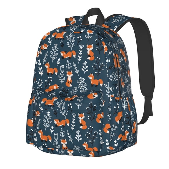 Sikiie cute fall fox Print Lightweight Student Backpack, Suitable for School, Work, Sports and Travel, Ergonomic Large-capacity Backpack, Unisex