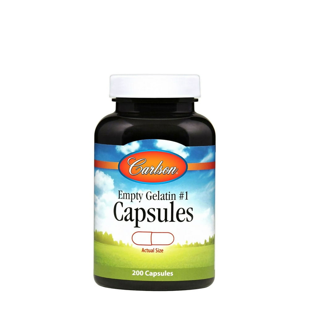 Carlson Empty Gelatin 1 Capsules