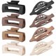 thumbnail image 1 of Hair Clips for Women 4.3 Inch Large Hair Claw Clips 8 pcs Square Claw Clips &, 1 of 5