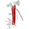thumbnail image 1 of 14 en 1 Outil Multifonction en Acier Inoxydable pour Camping Survie Randonnée Extérieur Outil de Voiture, Cadeau pour Hommes Femmes, Mini Outils avec Lampe de Poche Couteau de Camping Marteau Hache Pince Tournevis, 1 of 5