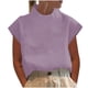 thumbnail image 3 of Camisas de otoño,Camiseta sin mangas de mezcla de lino para mujer, informal, de cuello redondo, color liso, tejido transpirable, para uso diario, sopatenor, 3 of 8