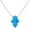 Blue, variant on 925 Sterling Silver Womens Evil Eye Hamsa Blue Turquoise-Tone Loose Simulated Opal Pendant Necklace
