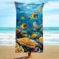 thumbnail image 2 of Kbndieu Beach Towels Super Lightweight Colorful Bath Towels Sandproof Beach Blanket Multi-purpose Towel for Travel Swimming Pool Beach Vacation Essentials, 2 of 9