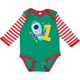 thumbnail image 3 of Inktastic Rocket Spaceship Happy First Birthday Boys or Girls Long Sleeve Baby Bodysuit, 3 of 5