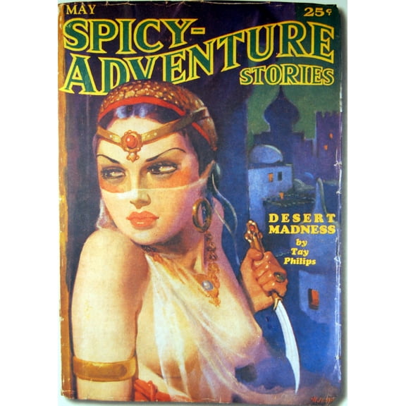 Pulp Fiction Book Cover Art Poster spicy adventure 27inx40in 27x40 Square Adults Best Posters