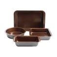thumbnail image 1 of Gibson Home Copper 4-Piece Bakeware Set, 1 of 2