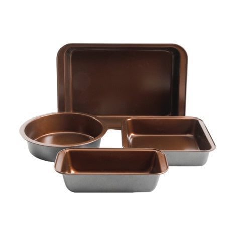Gibson Home Copper 4-Piece Bakeware Set