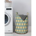 thumbnail image 3 of Modern Laundry Bag, Starry Night Pattern in Conceptual Artwork Style with Retro Details Print, Hamper Basket with Handles Drawstring Closure for Laundromats, 13" x 19", Apricot Mustard, by Ambesonne, 3 of 4