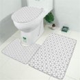 thumbnail image 2 of Black White Checkerboard Checkered Pattern Bathroom Rugs Sets 3 Piece,Toilet Cover Set,Absorbent Non Slip Bathroom Mats Sets with U-Shaped Contour Rug Toilet Rug Set, 2 of 5