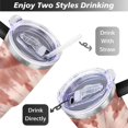 thumbnail image 5 of Cup with Handle and Straws 40 oz Vacuum Insulated Abstract Modern Oil Painting Travel Cup Birthday Present for Women Girls Daughter Mom Gifts for Him/Her Water Bottle, 5 of 7
