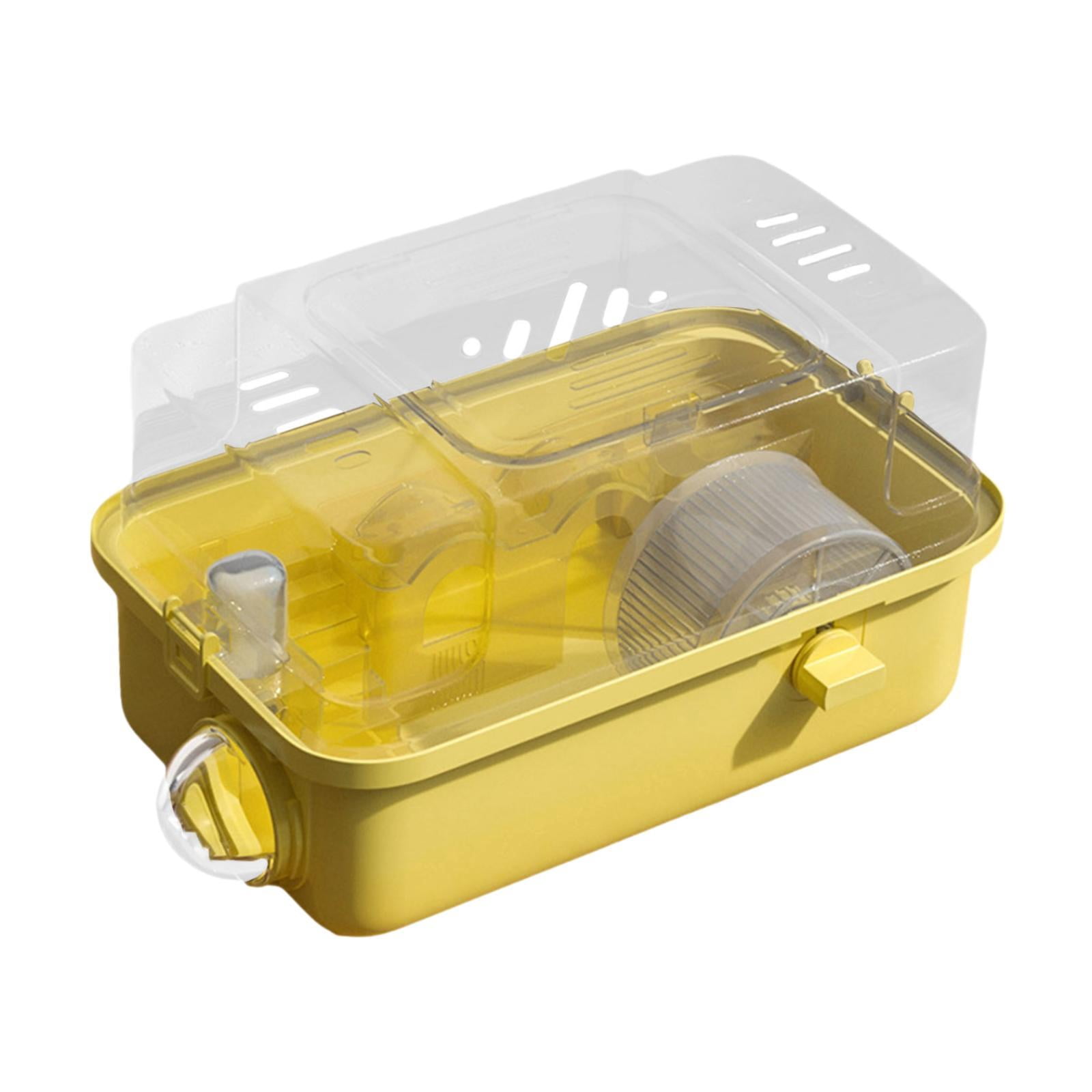 Bothyi Hamster Cage Clear Portable Small Animal Cage for Gerbils Guinea Pigs s Yellow