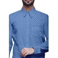 thumbnail image 4 of BESTMAN Long Sleeve Formal Shirt For Men Printed Button Down Cotton Men Shirts, 4 of 5