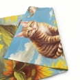 thumbnail image 6 of PHYHOO Summer Sunflower Garden Flag Double Sided Vertical, Small Burlap Welcome Cat Flower Garden Yard House Flags for Spring Summer Seasonal Outside Outdoor House Decor White, 6 of 6