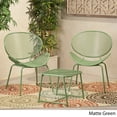 thumbnail image 3 of Hamdan Outdoor Modern 2 Seater Iron Chat Set, Matte Green, 3 of 10