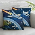 thumbnail image 3 of Qinduosi Themed Bedroom Decor, Pillow Covers Space Gifts,Space Decor for Boys Room,Universe Space Pillowcase for Sofa Bed,Space Gifts for Kids White, 3 of 5