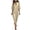 Khaki#women's color block linen kaftan dresses, variant on Women Long Linen Summer Dress Casual Loose Kaftan Dresses Color Block Collared Beach Vacation Cover Up Lounge Maxi Dress Khaki,S