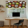 thumbnail image 5 of Brown Balls Tier Curtains 36 Inch Length, Baseball Tennis Basketball Football Cafe Short Curtains for Bathroom Over Sink, Small Kitchen Curtain Light Filtering Tiered Drapes 2 Panels 27.5"Wx36"L, 5 of 8