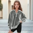 thumbnail image 2 of LYHaoo Girl's Hoodie Long Sleeve Soft Sweatshirt Graphic Hoody Kids Cute Pullovers Top Clothes For Girls And Boys Zip Front Sweatshirt Sizes 6-7 Years Gray, 2 of 5