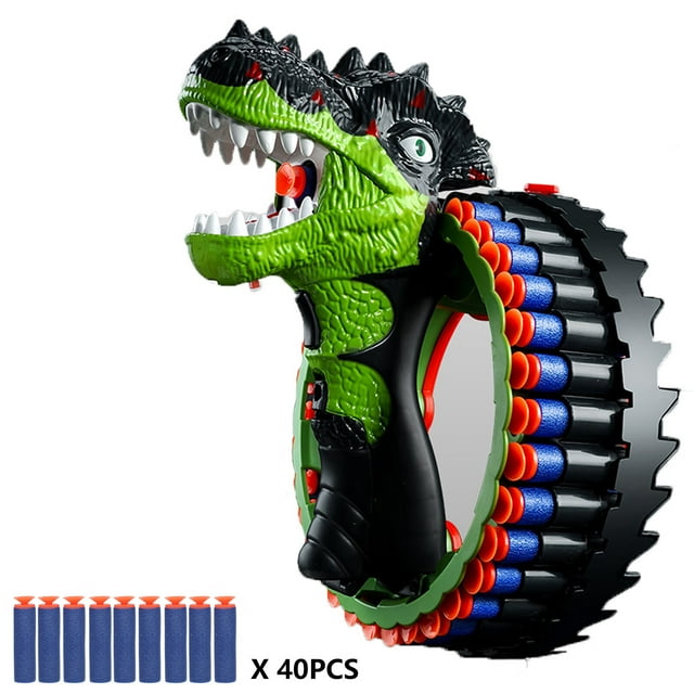 WILLED Dinosaur Toys Gun for Nerf Guns Bullets, Automatic Machine Gun ...