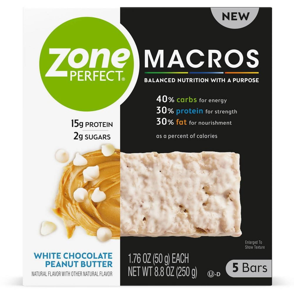 Zone Perfect Macros Bars White Chocolate Peanut Butter