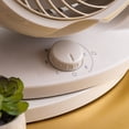 thumbnail image 4 of IRIS WOOZOO Fan, Small Oscillating Desk Fan, Table Air Circulator, Fan for Bedroom, 3 Speeds, 52ft Max Air Distance, 11.5 Inches, 112° Adjustable Tilt, 35 db Low Noise, Beige, 4 of 6