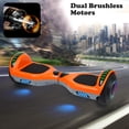 thumbnail image 3 of EPCTEK All Terrain Off Road Hoverboard for Kid with Bluetooth and LED Lights, Best Kids Gift, Orange, 3 of 5