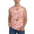 thumbnail image 6 of Daiia Pink Cockatoo Birds Printed Men's Tank Tops,Casual Soft Sleeveless Gym Muscle Shirts Bodybuilding Tee-Small, 6 of 8