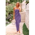 thumbnail image 3 of Vestido PRETTYGARDEN 2025 Largo Morado de Tirantes con Volantes M, 3 of 8