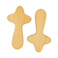 thumbnail image 2 of 2 piezas de cruces de oración artesanales, pequeñas, portátiles, coleccionables, cómodas, decoración de madera Color de la madera, 2 of 9