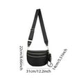 thumbnail image 2 of Nylon Crossbody Bag Zipper Bum Bag Spacious Sling Shoulder Bag For Women Decor Bag (Black), 2 of 10