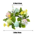 thumbnail image 2 of Easter Egg Candle Rings Wreaths, 7.5"Wide-3.7"Diameter Spring Egg and Flower Candle Rings Artificial Easter Egg Candle Holder Mini Wreaths for Easter Spring Holiday Home Kitchen Table Centerpiece, 2 of 7